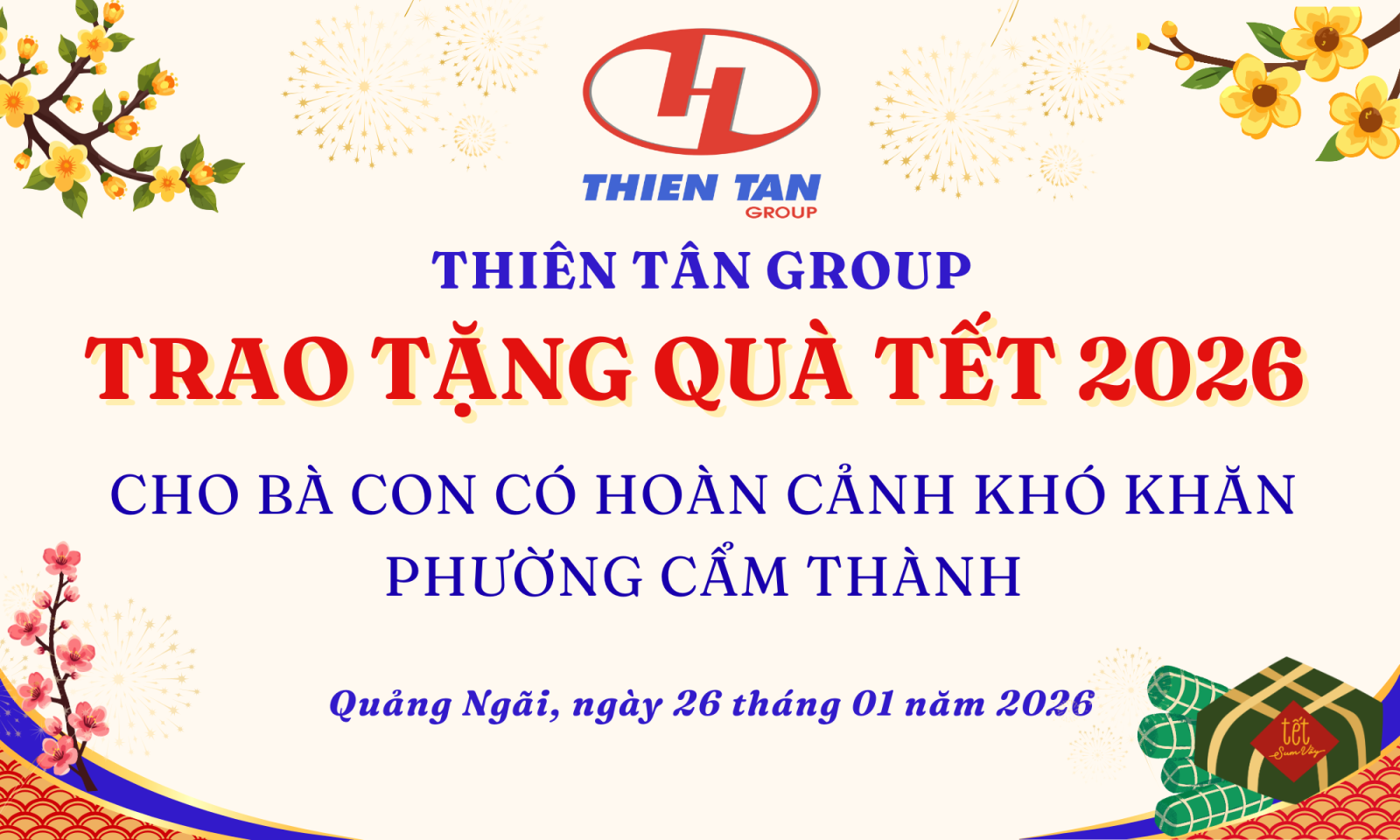 Le Thien Tan Group remet des cadeaux du Nouvel An Lunaire aux résidents défavorisés du quartier de Cam Thanh